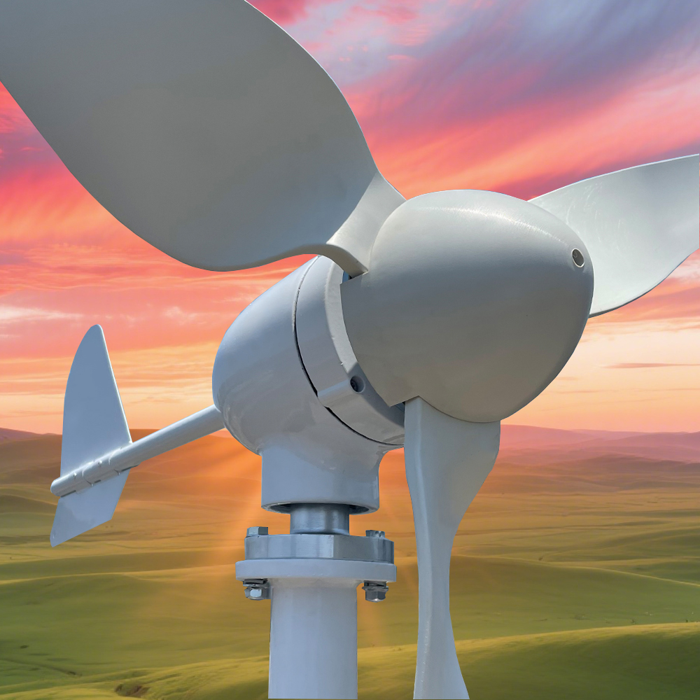 Horizontal Wind Turbine 10Kw - Sistem Pembangkit Listrik Tenaga Surya Terbarukan