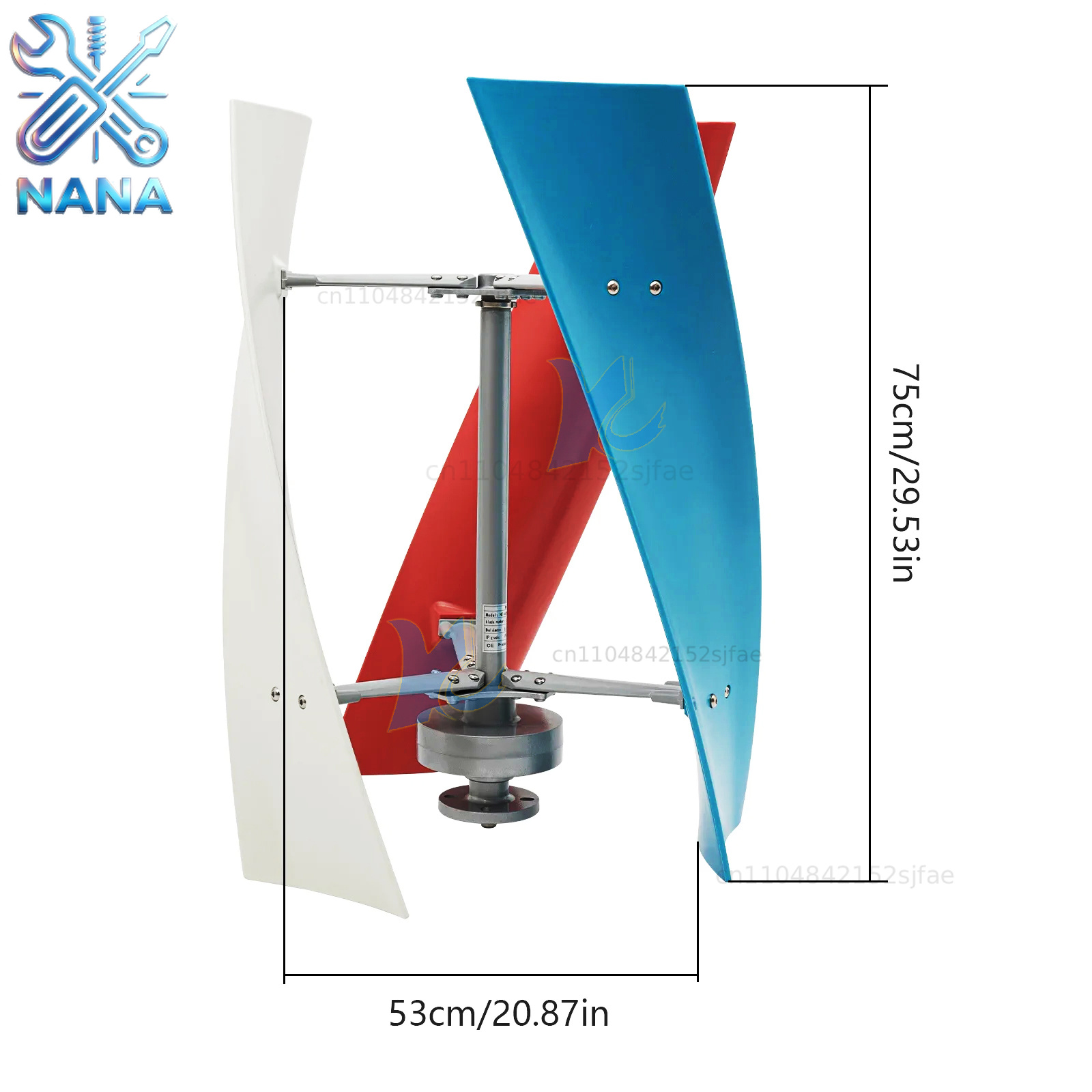 Vertical Axis Wind Turbine 3000W - 3000W 5000W 10000W Turbin Generator Tenaga