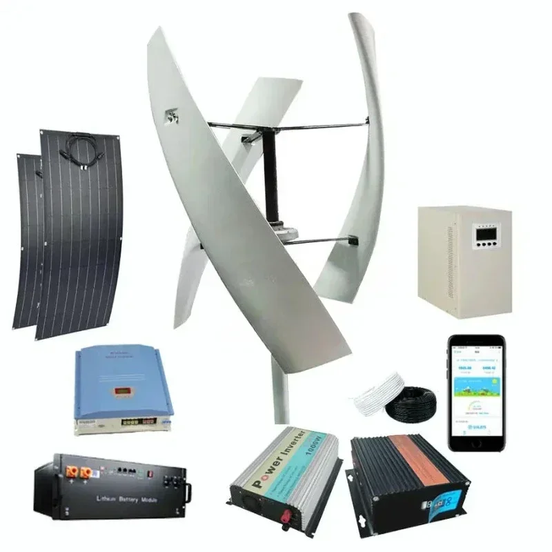 Vertical Axis Wind Turbine 3000W - Promo Terbatas Turbin Angin Sumbu Vertikal