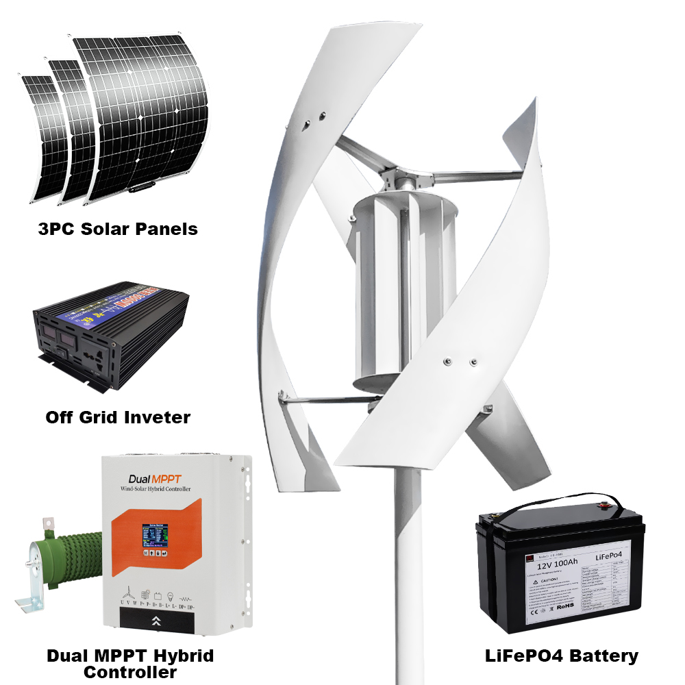 Vertical Axis Wind Turbine 3000W - Turbin angin Maglev sumbu vertikal 3KW