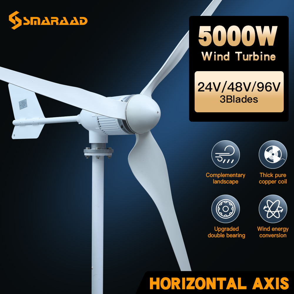 Wind Turbine 48V 5Kw Off Grid - Turbin Angin Sumbu Horizontal 5KW 2KW