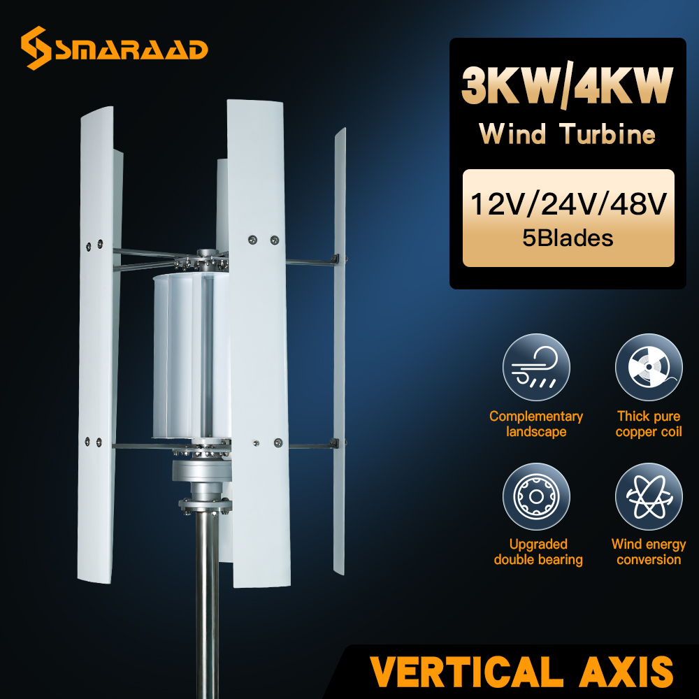 Turbin Angin Levitasi Magnetik - Vertical Axis Wind Turbine 3000W ulasan dan harga