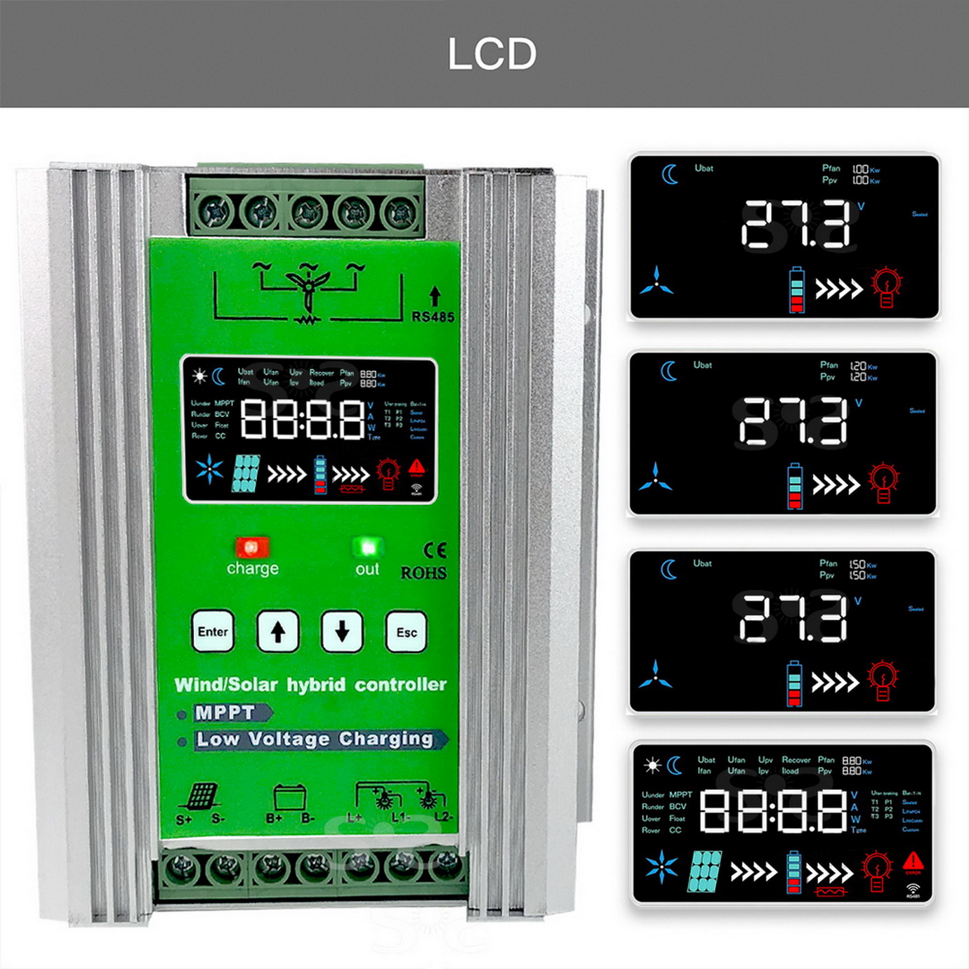 Sistem Hibrida Angin dan Surya - Wind Turbine Charge Controller Mppt 12V 24V ulasan dan harga