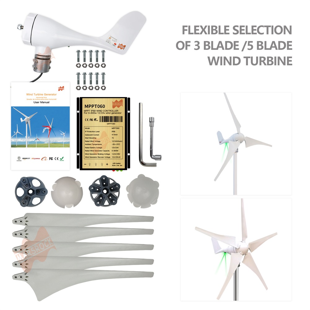 Generator Turbin Angin 12V 24V - Wind Turbine 400W 12V ulasan dan harga