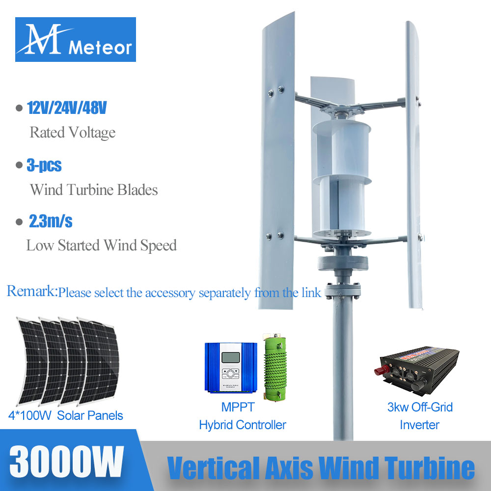 Turbin Angin Generator Magneti - Vertical Axis Wind Turbine 3000W ulasan dan harga