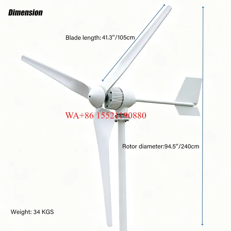 Kit Generator Turbin Angin Hor - Wind Turbine Generator Kit 2000W ulasan dan harga