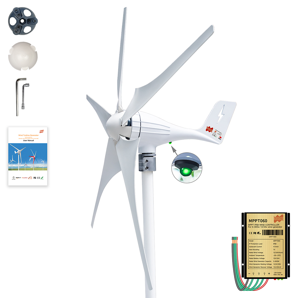 Generator turbin angin 3, 5 pi - Wind Turbine Charge Controller Mppt 12V 24V ulasan dan harga