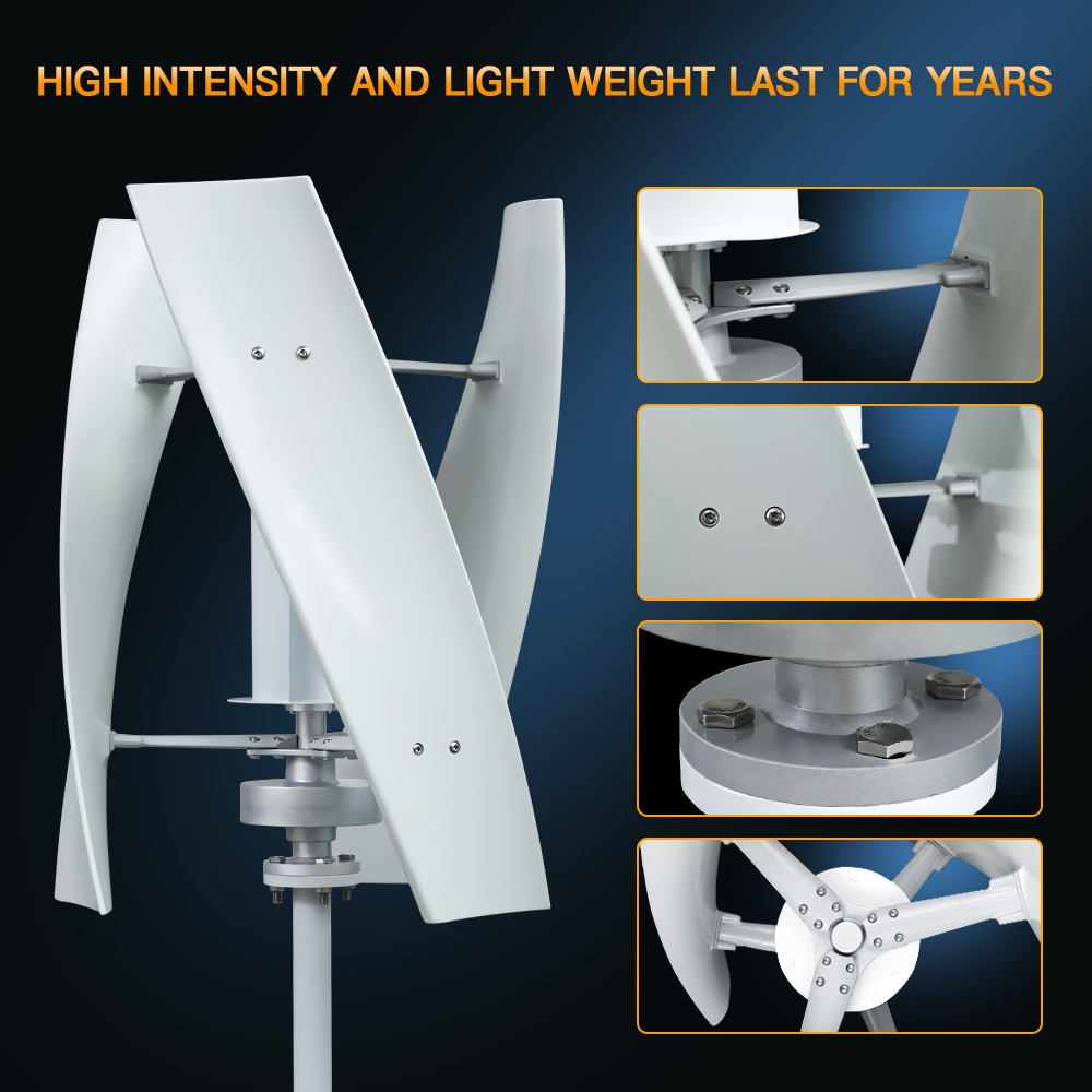 Turbin angin Maglev sumbu vert - Vertical Axis Wind Turbine 3000W ulasan dan harga