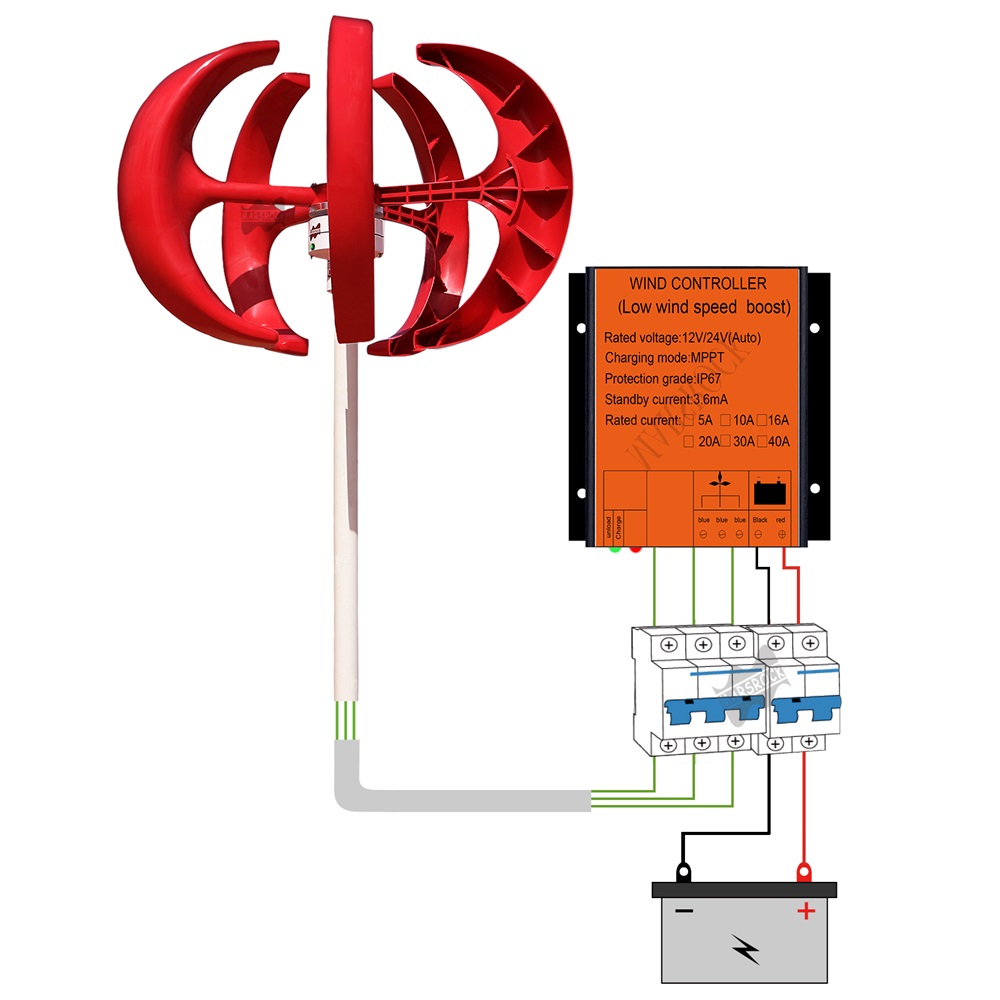 Generator Turbin Angin Vertika - Wind Turbine 400W 12V ulasan dan harga
