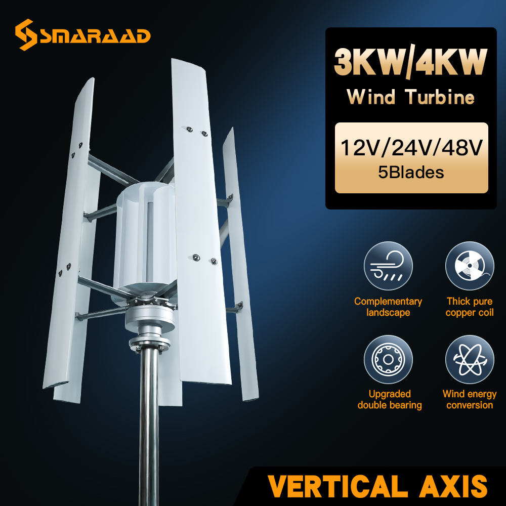 SMARAAD turbin angin vertikal  - Vertical Axis Wind Turbine 3000W ulasan dan harga