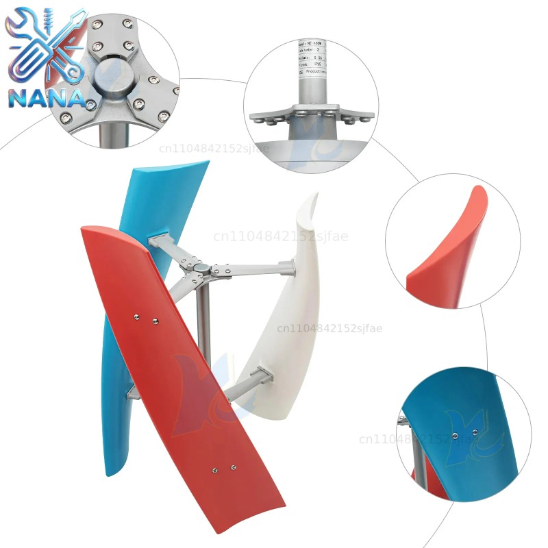 Turbin Angin Sumbu Vertikal Ho - Vertical Axis Wind Turbine 3000W ulasan dan harga