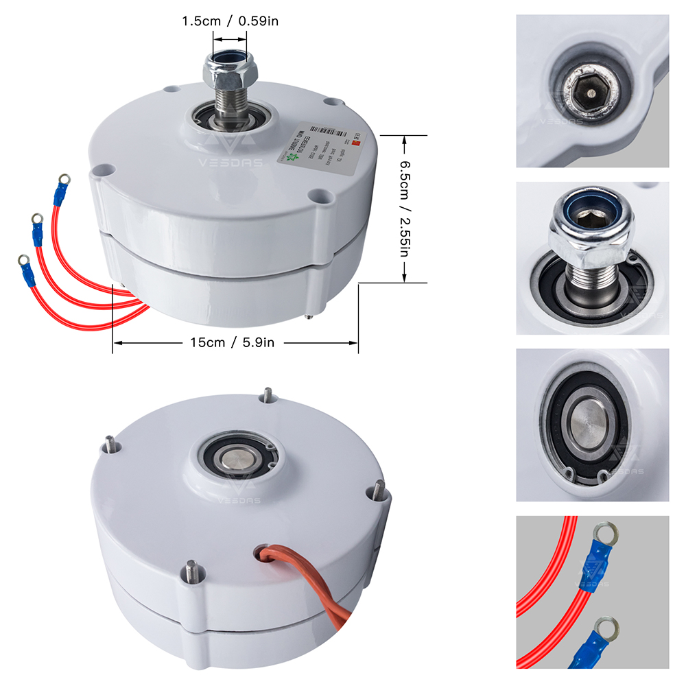 100W AC 12V 24V Generator Magn - Wind Turbine 12V 100W Diy ulasan dan harga