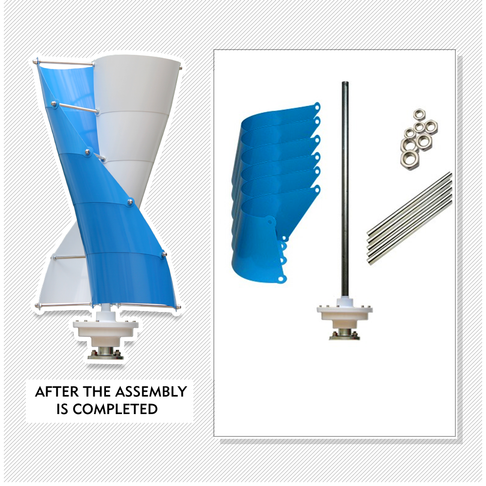 Turbin Angin Sumbu Vertikal 30 - Vertical Axis Wind Turbine 3000W ulasan dan harga