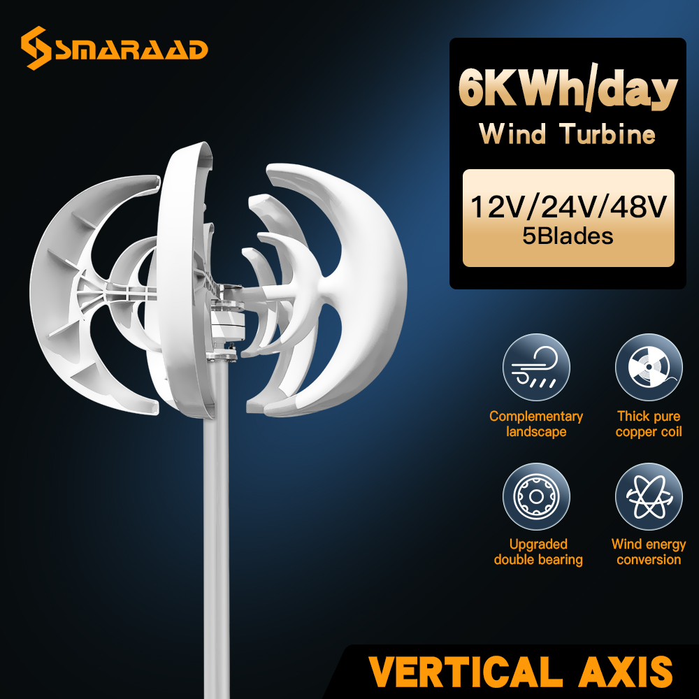 Turbin Angin Sumbu Vertikal 30 - Vertical Axis Wind Turbine 3000W ulasan dan harga