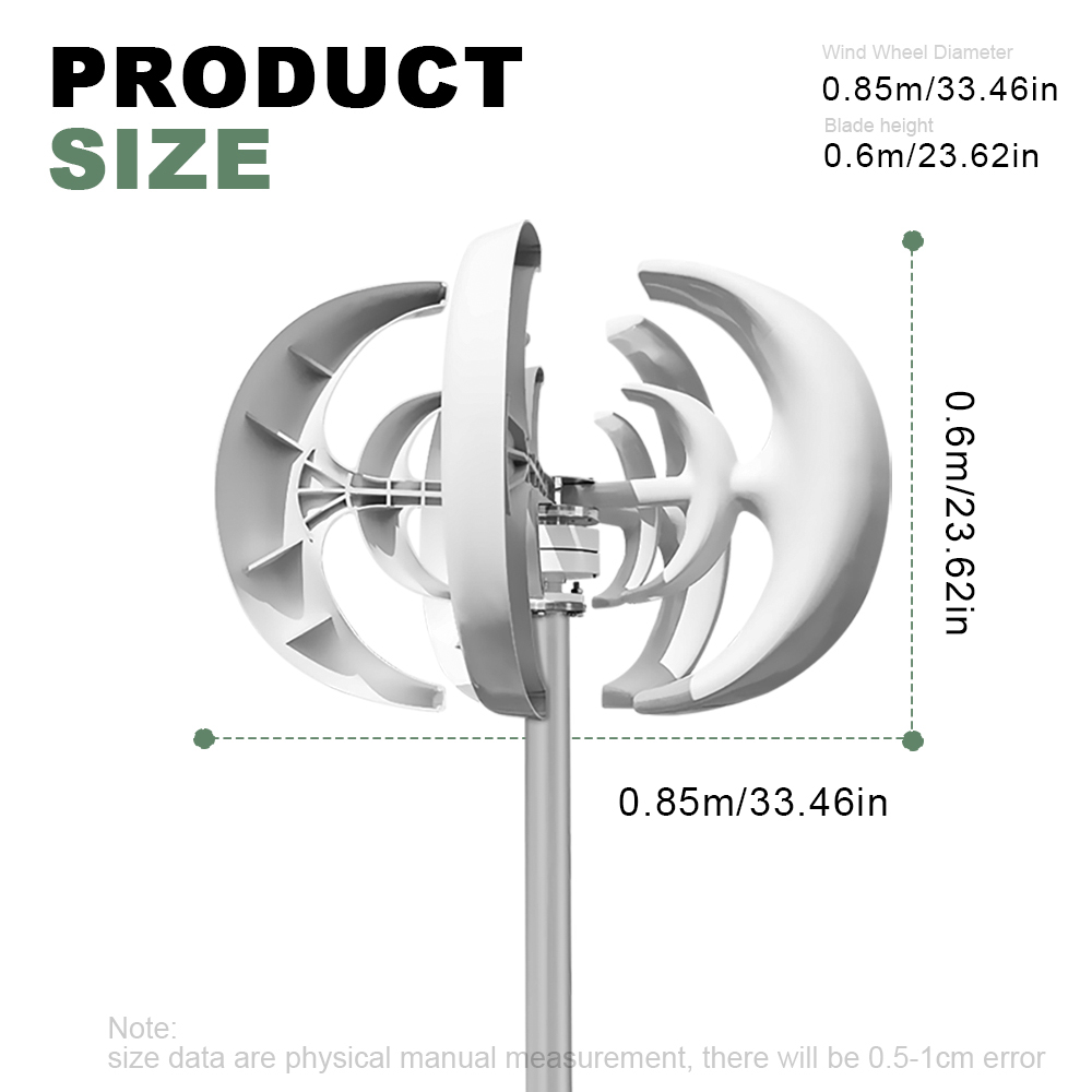 Turbin Angin Sumbu Vertikal 30 - Vertical Axis Wind Turbine 3000W ulasan dan harga