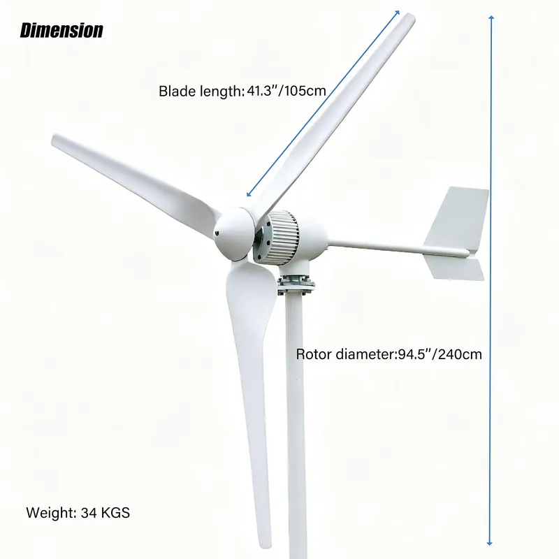 Kit Generator Turbin Angin Hor - Wind Turbine Generator Kit 2000W ulasan dan harga