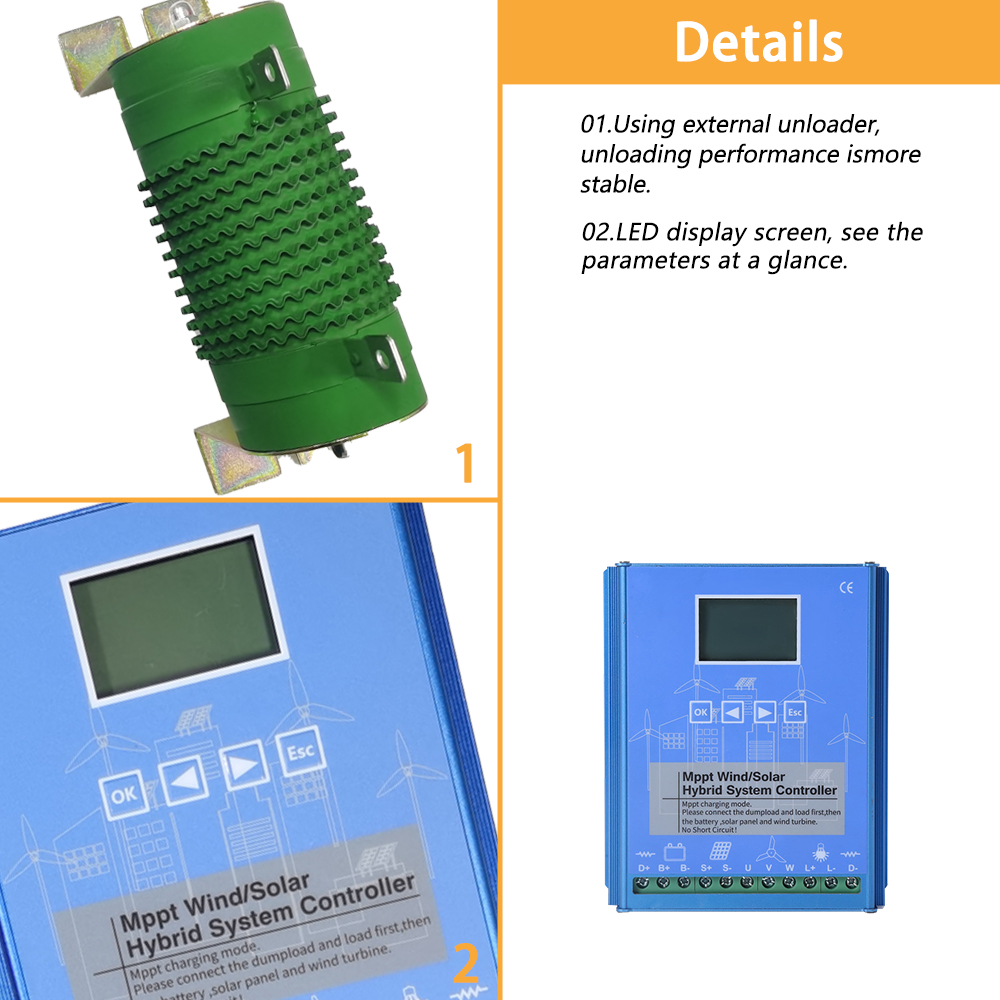 Pengendali Daya MPPT Sistem Hi - Wind Solar Hybrid Controller 48V ulasan dan harga