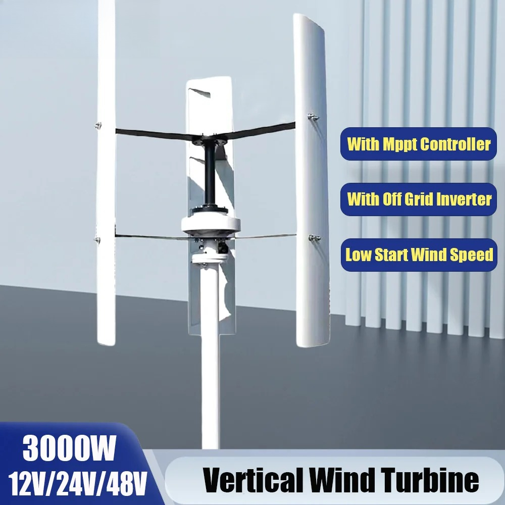 Generator turbin energi angin  - Vertical Axis Wind Turbine 3000W ulasan dan harga